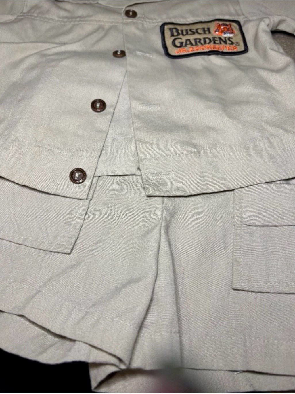 Busch Gardens Jr Zookeeper Patch Shirt  Shorts Khaki 2t